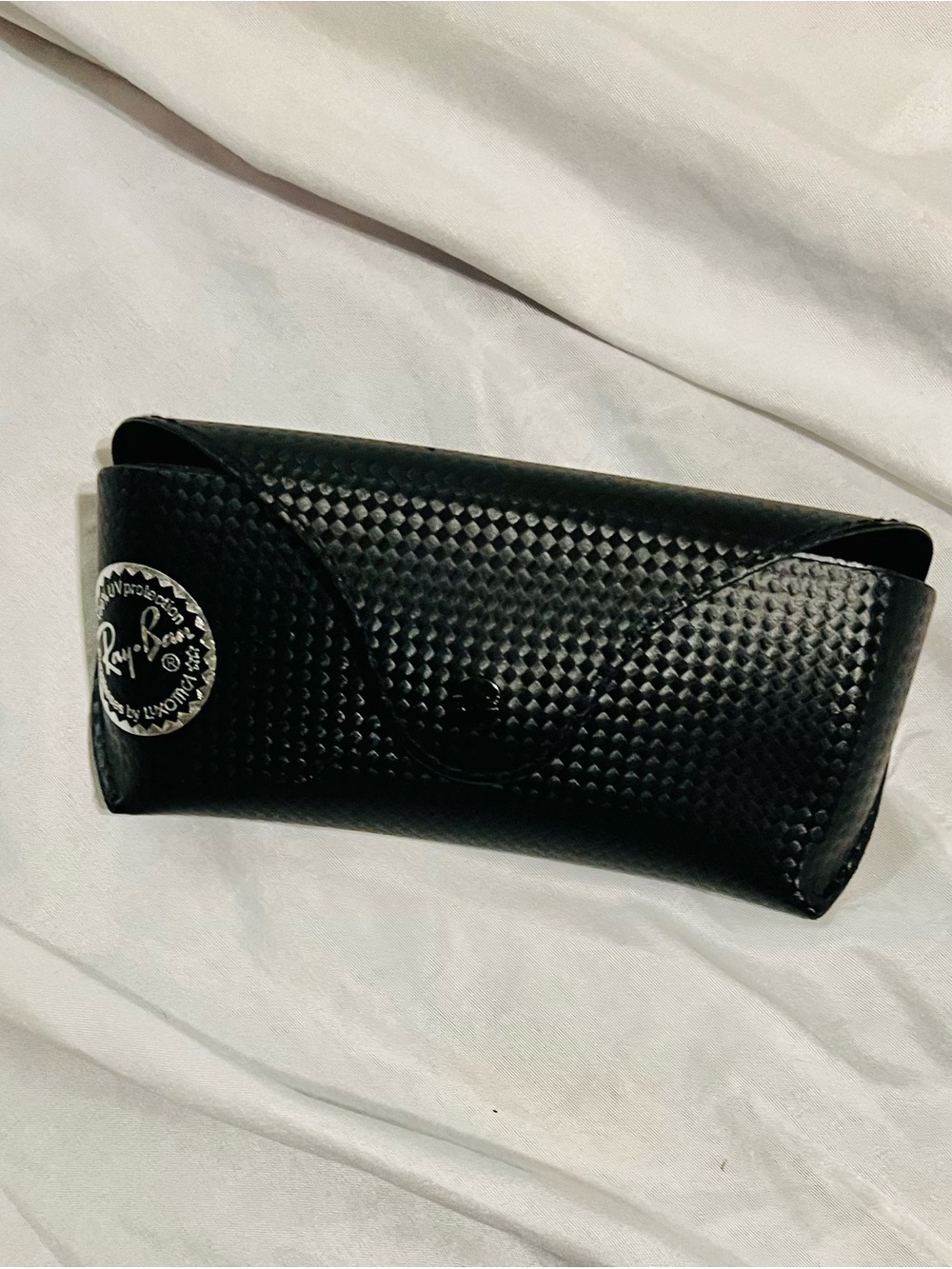 Ray-Ban Black Textured Sunglasses Case with Logo Seal